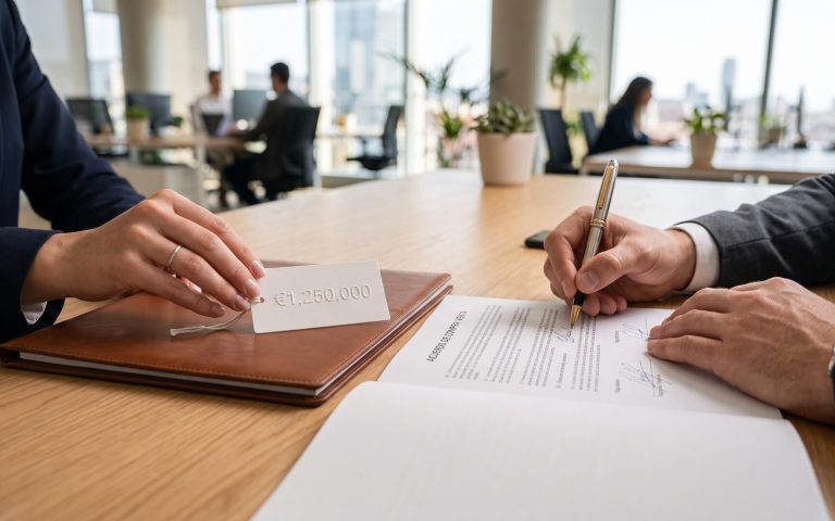 Firma de un acuerdo comercial de alto valor para ilustrar cómo subir precios sin perder clientes.
