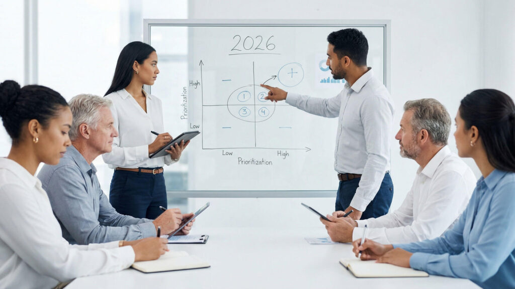 5 preguntas estratégicas que tu marca debe responder en 2026", detallando retos clave sobre la humanidad en la era de la IA, el propósito verificable, la estrategia de canales, el uso ético de datos y la agilidad en la arquitectura como pilares de una estrategia de marca 2026 exitosa.